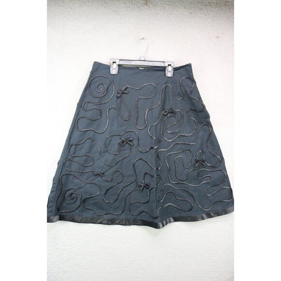 Dolce Apparel Black Ribbons & Bow Skirt-Size Large-Whimsigoth - Picture 1 of 11